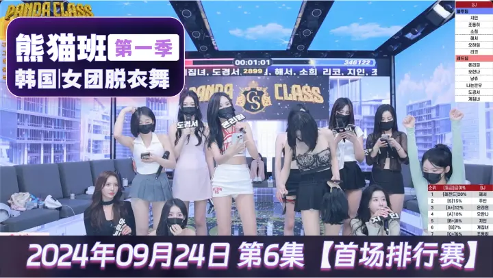 熊猫班韩国女团脱衣舞第一季第6集【首场排行赛】4-1